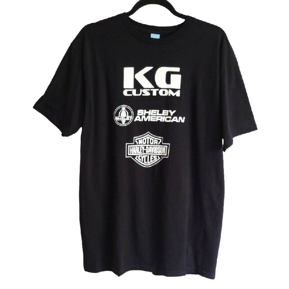 Harley Davidson Motor Cycles KG Custom Shelby American Mens L T Shirt